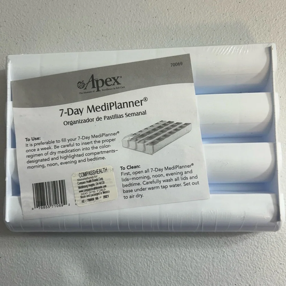 Weekly Pill Organizer‎ with Morning, Noon, and Evening Compartments